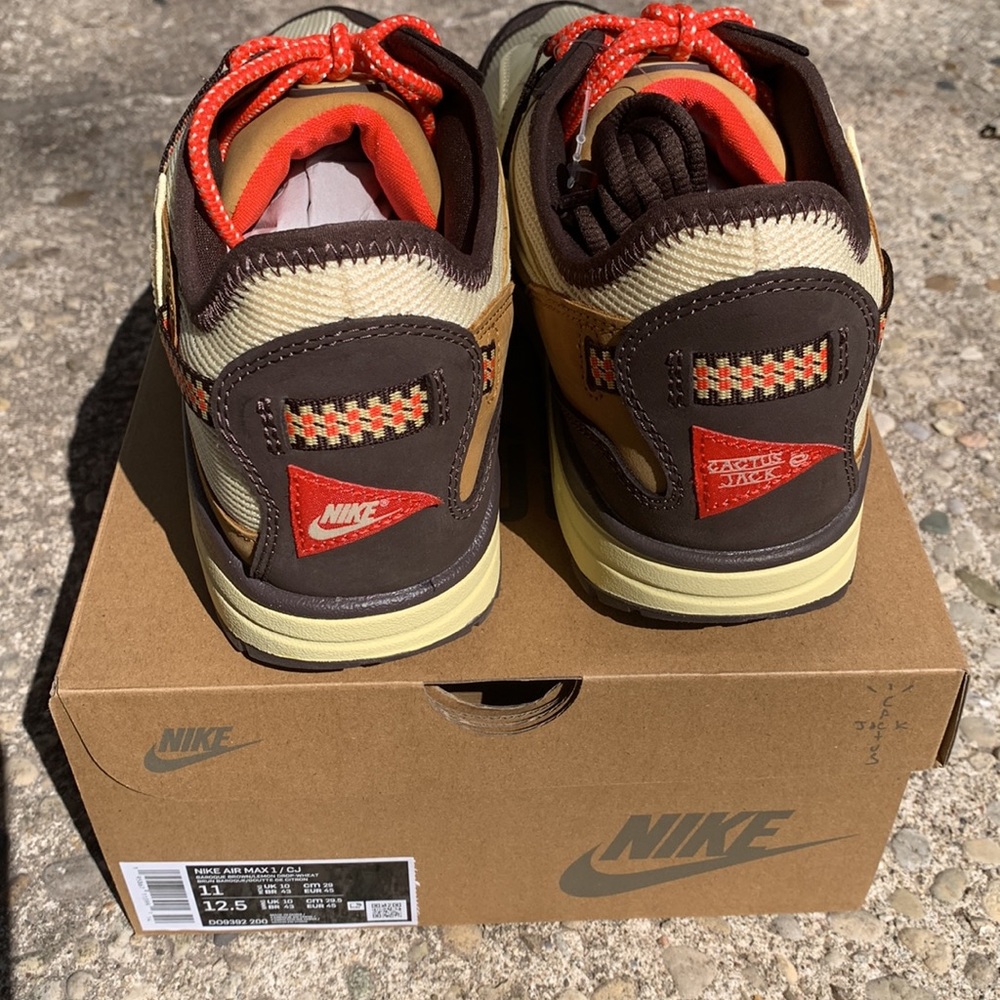 NEW Travis Scott x Nike AirMax 1 Baroque Brown Size 11 Men - Picture 6 of 15